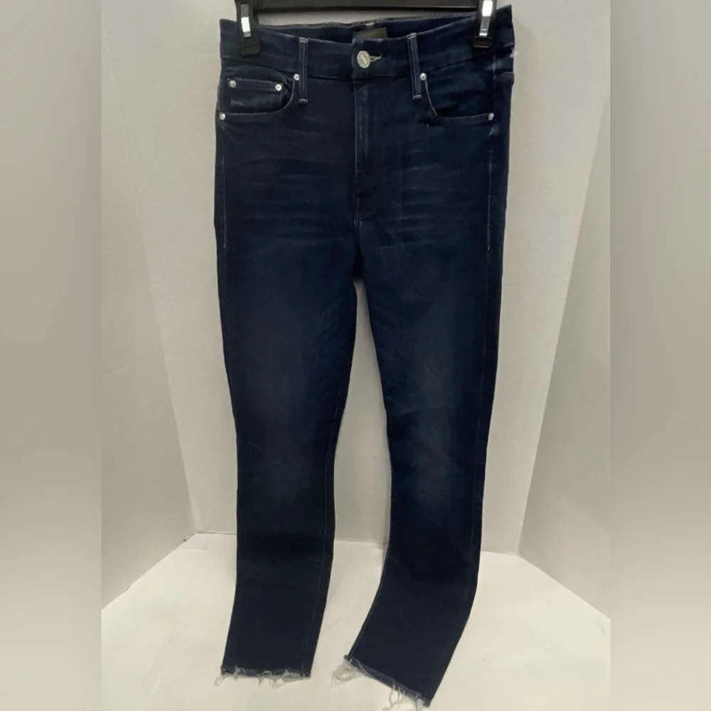 MOTHER High Waisted Ankle Frayed Jeans - Picture 2 of 5
